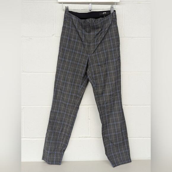 Rag & bone Simone Pant - Black gray blue Check sz4 plaid printed slim leg - Picture 2 of 5